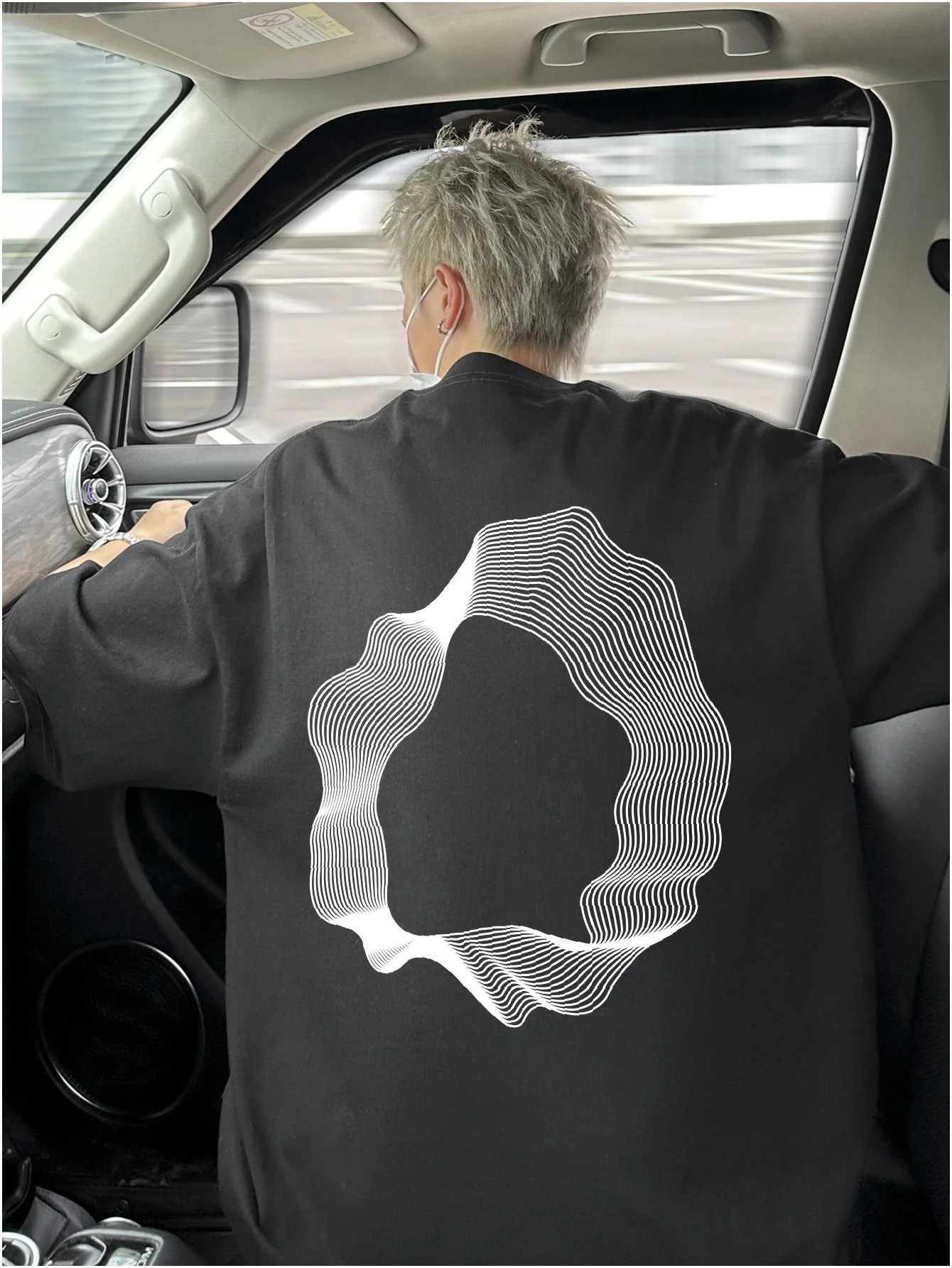 Cotton Men Irregular Circles Graphic Tshirts Short Sleeve Casual Clothing Fashion Tees Oneck Male Tops Kpop Y2K 250122