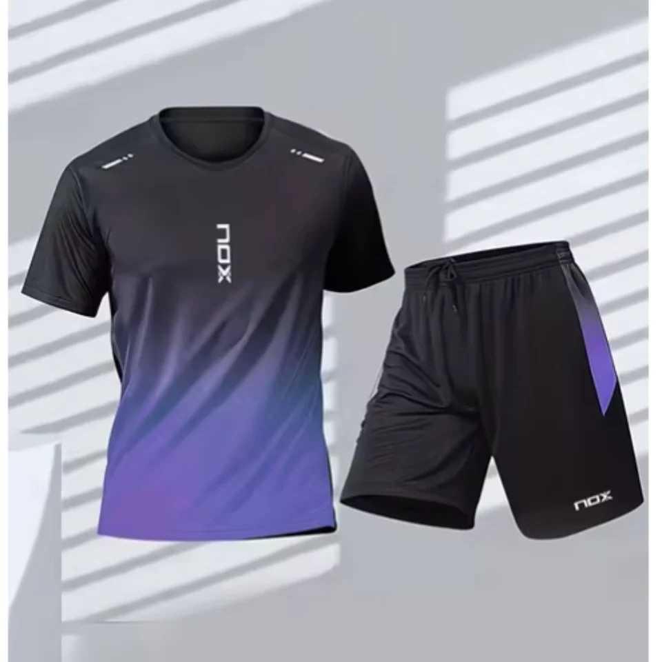 NOX Mens Sports T-shirt Summer Mens Tennis Sportswear 3D Printed Short-sleeved Crew Neck T-shirt /badminton Sports Top X250129