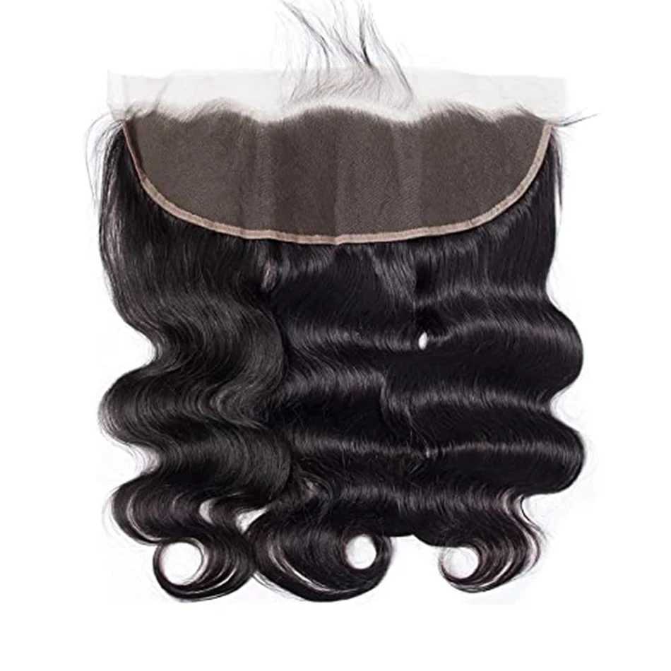Body Wave Bundles with 13x4 Lace Frontal Human Hair Clo with 3 Bundles Weave Brazilian Remy Hair Natural Black ExtensionsXJ250120