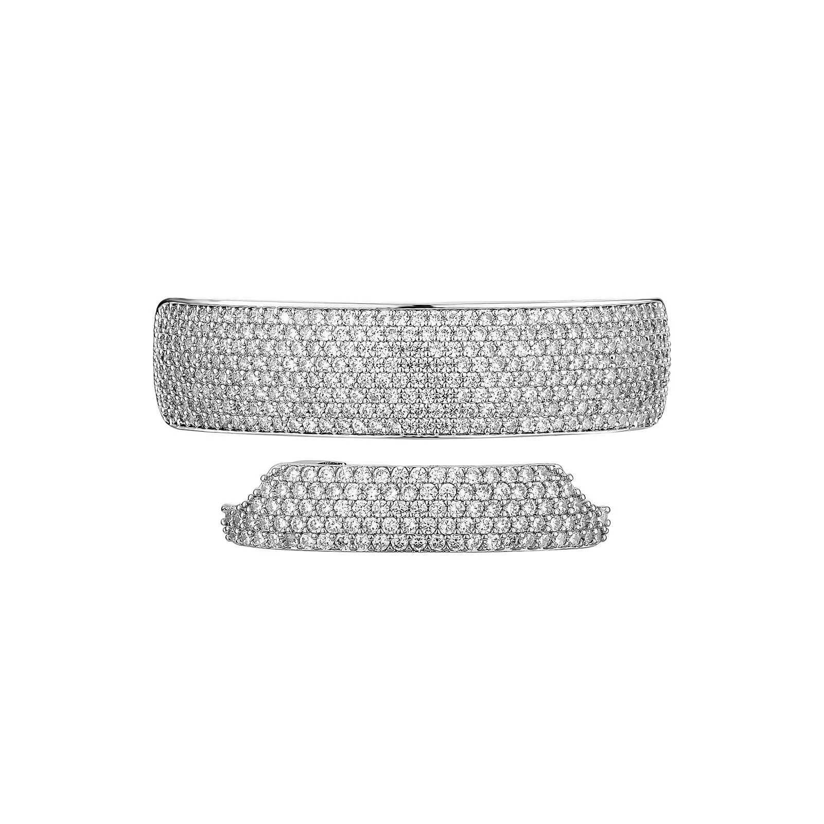 Hip Hop Full Bling CZ Teeth Grillz Caps Cubic Zircon Iced Out Micro Pave Charm Grills For Men Women Jewelry Xmas GiftXJ250114