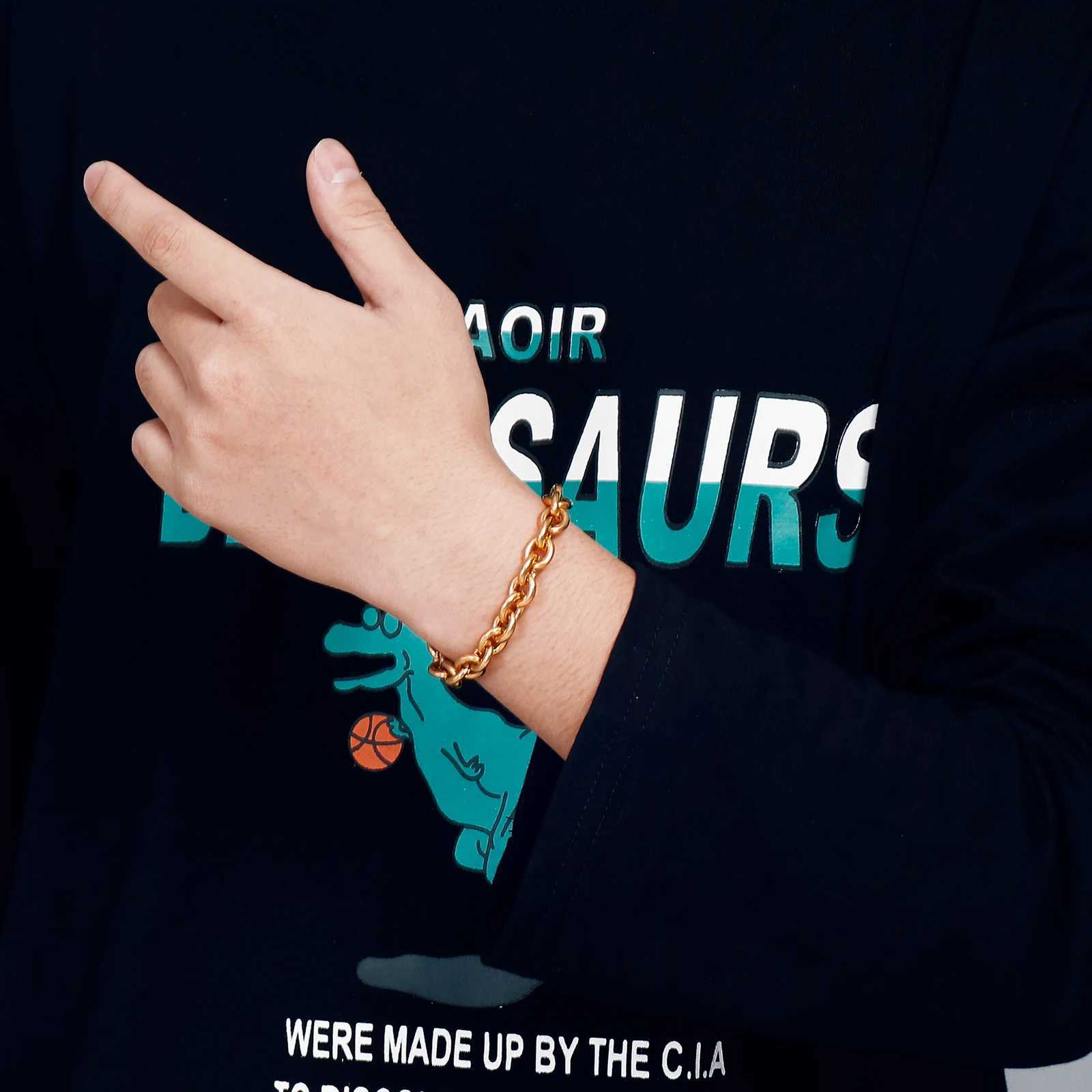 2/3/6/8/9/11mm Mti size gold stainless steel O-chain bracelet suitable for mens punk fashion jewelry X250129