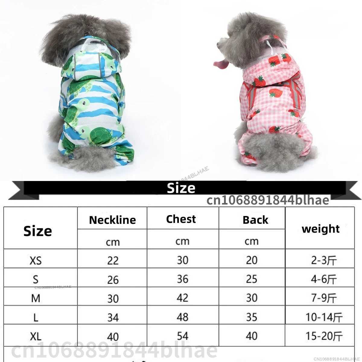 Puppy Raincoat Waterproof Dog Clothes Chihuahua Schnauzer Rain Coat for Small Dogs Jumpsuit Reflective Raincoat Dogs AccessoriesXJ250121