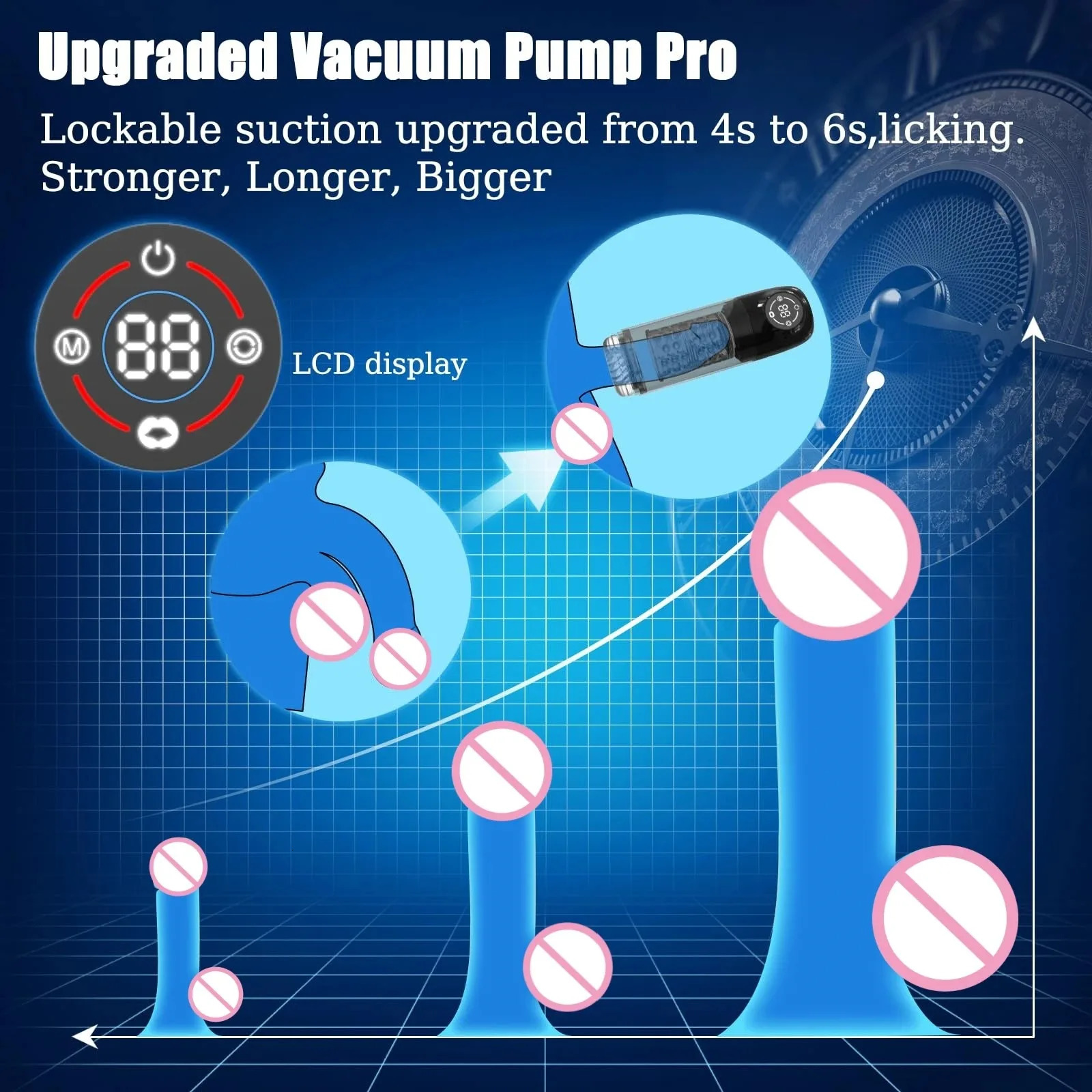 3in1 Automatic Male Masturbator Cup Rotating Sucking Licking Masturbation LCD Penis Pump Adults Sex Toys for Men Blowjob Stroker 250121