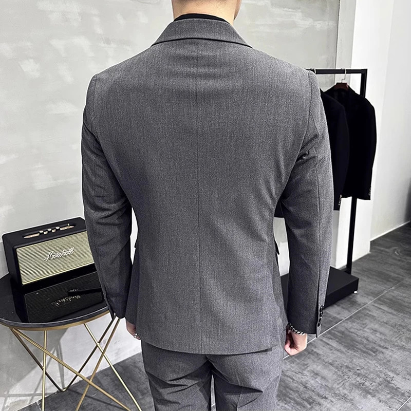 Jackets Pants Grooms Wedding Dress Fashion Mens Double breasted Suit Blazer Trousers Male Formal Business Office 250122