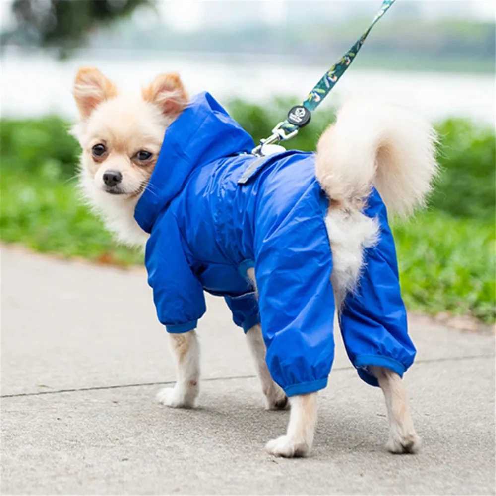 Dogs Raincoat Adjustable Puppy Dog Raincoat Waterproof 4 Legs Raincoat for Small Dogs Outdoor Pet Poncho with Reflective StrapXJ250121