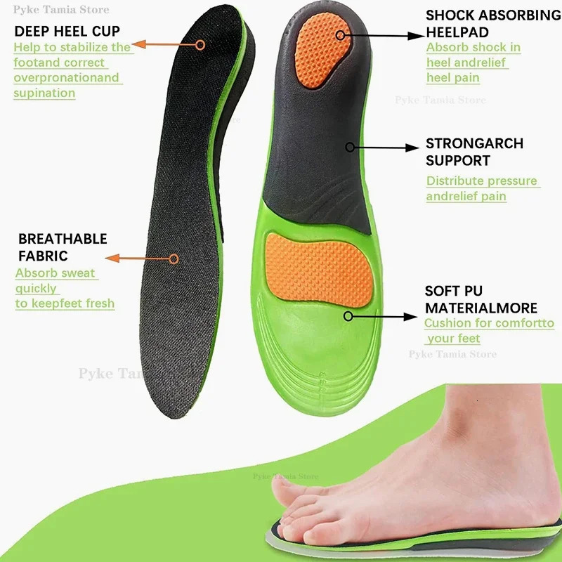 Orthopedic Insole Thickened Arch Support Shoes Pad for Flat Feet Sport Shock Absorption High Elastic Wear Resistant Foot Cushion 250120