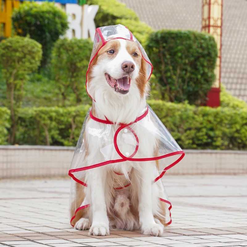 Pet Clothing Big Dog Transparent Outdoor Rain Coat Golden Hair Labrador Border Collie Large Dogs Dog Rain ClothesXJ250121