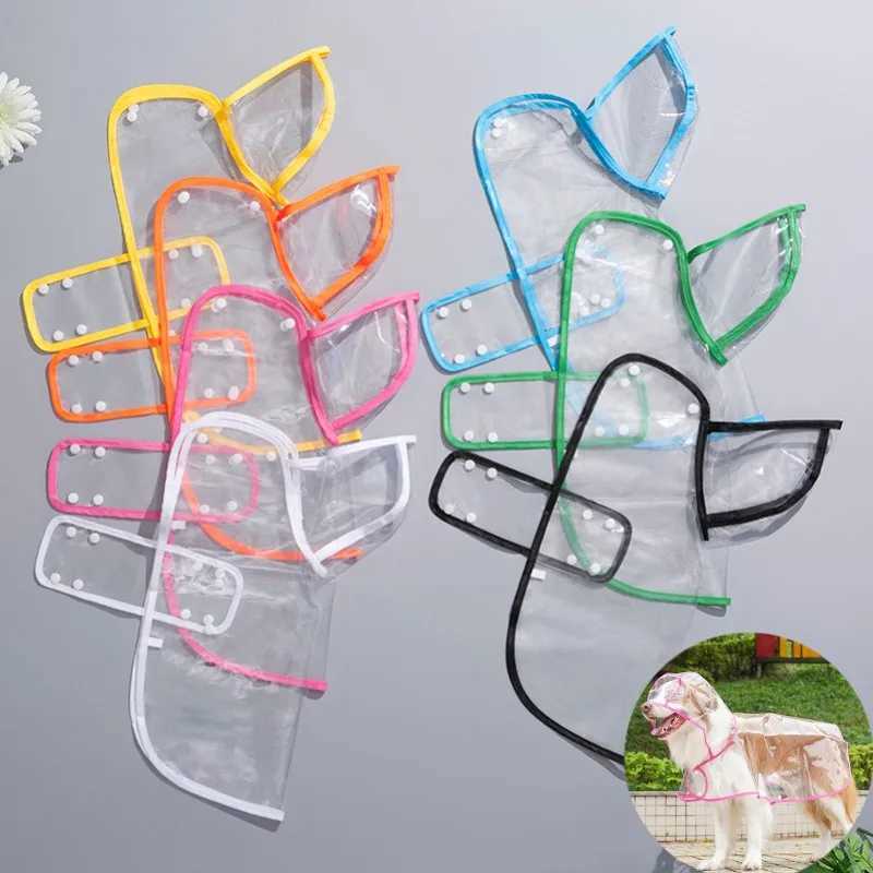 Dog Raincoat Transparent Dog Clothes Hooded Waterproof Rain Jacket for Small Medium Large Dogs Pet Outdoor Walking Pet SuppliesXJ250121