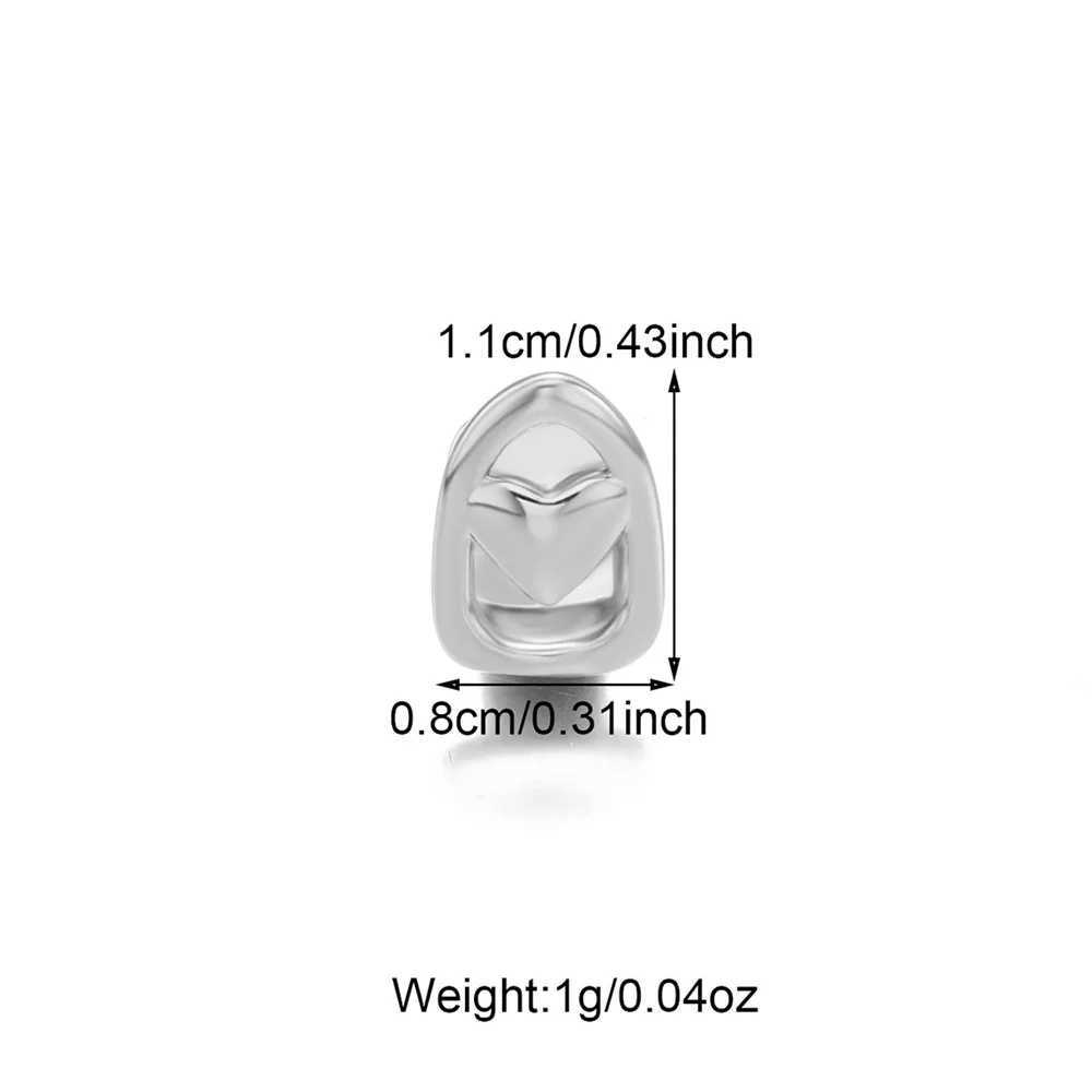 RACHELZ Classic Single Heart Hollow Teeth Grillz Hip Hop 14K Gold Plated Tooth Caps For Women Men Jewelry GiftXJ250114