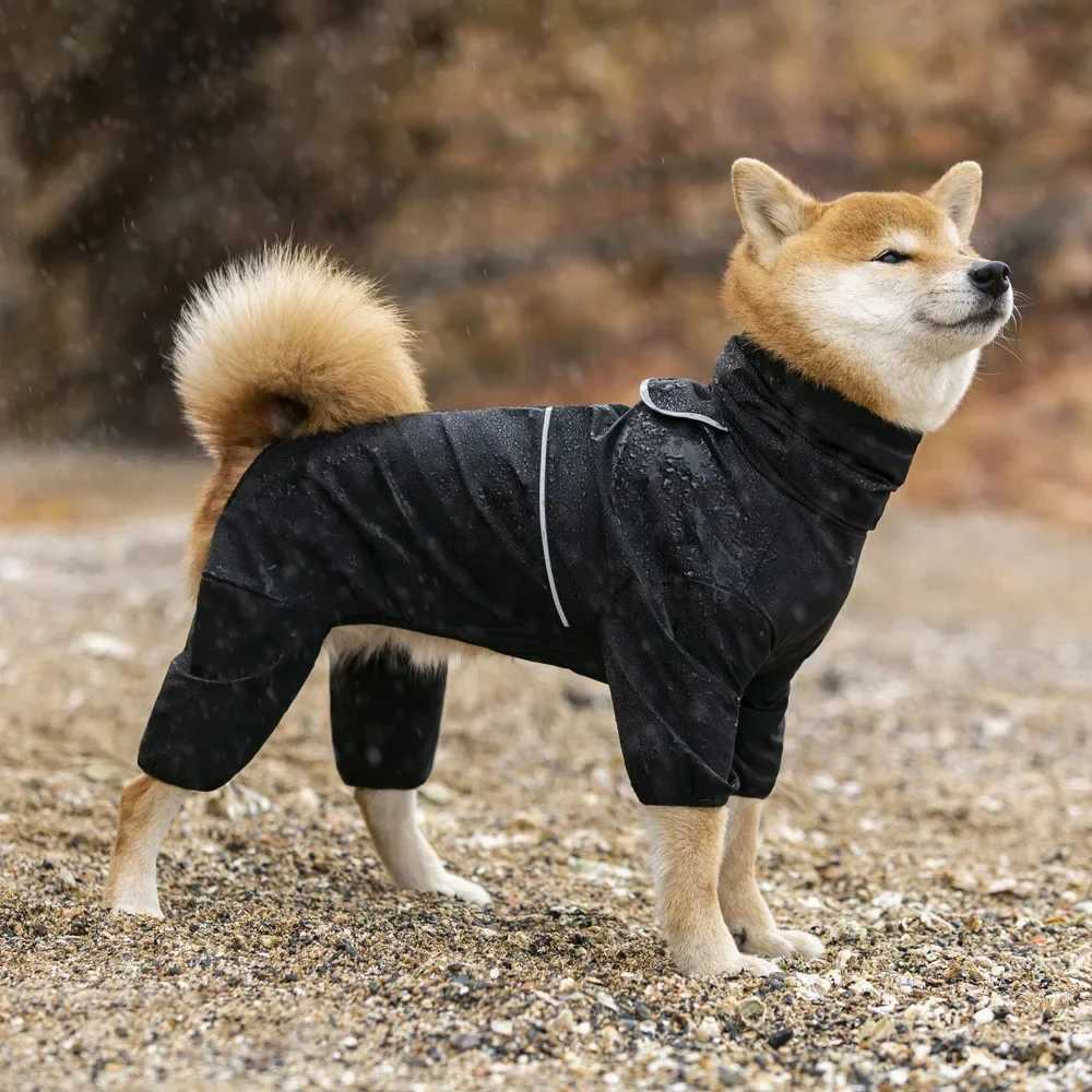 Medium And Large Dog Raincoat Labrador Golden Retriever Shiba Lnu Four Feet Waterproof Dog Clothes Anti Storm Coat Pet RaincoatXJ250121