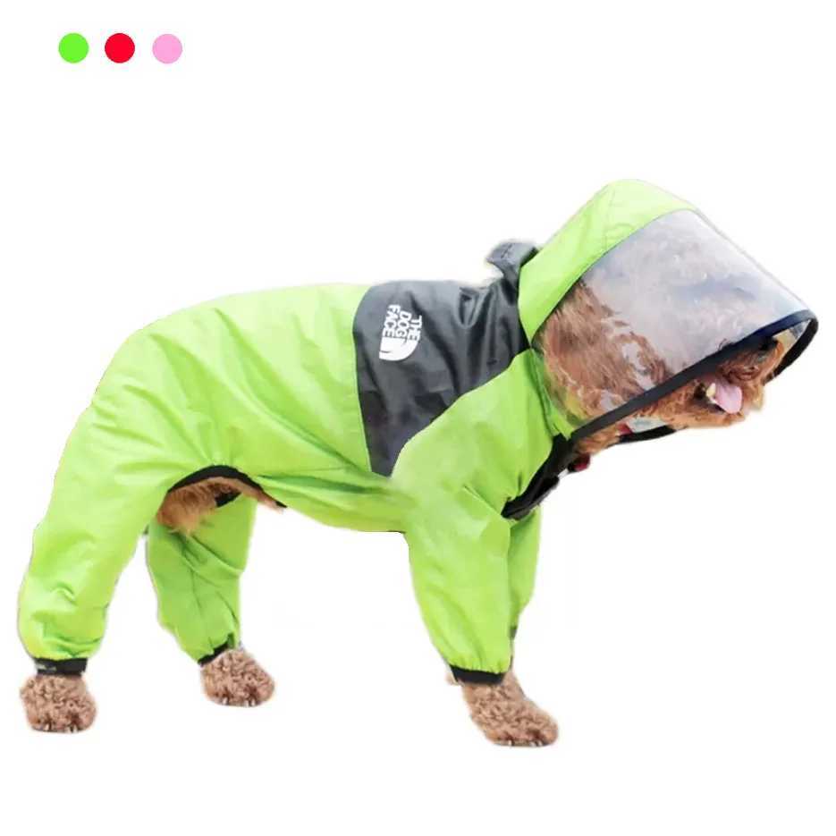 Pet Dog Raincoat Transparent Hooded Jumpsuit Dogs Waterproof Coat Water Resistant Clothes for Dogs Cats Pet Jacket for Rainy DayXJ250121