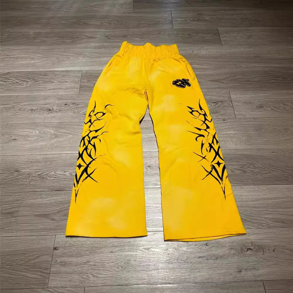 Y2k Rhinestone Loose Elastic Waist Sweatpants Casual Pants High Street Hip-Hop Rap Street Dance Dressing Streetwear Student 250120