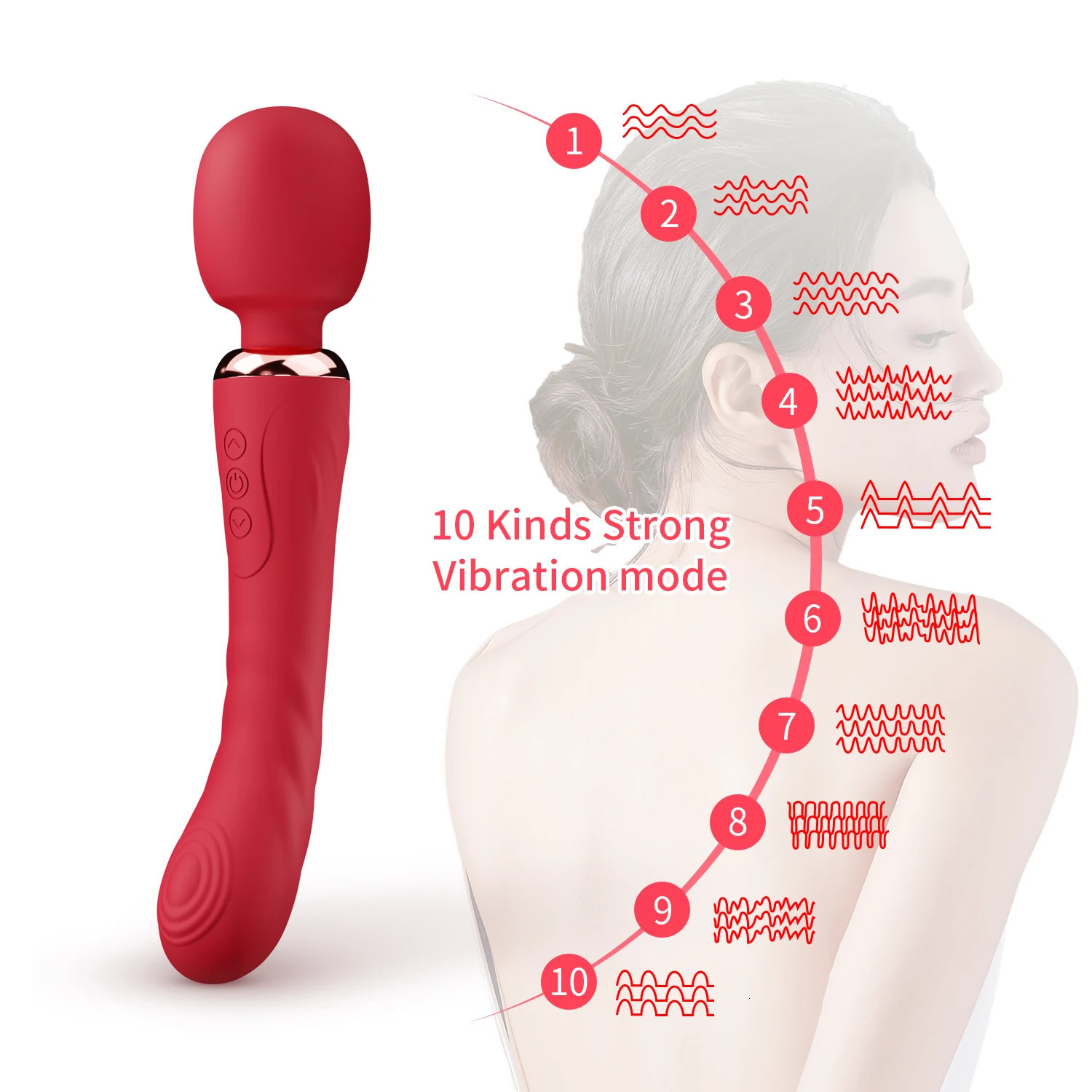 AV Shocking Vibrator for Womens with Dual Head for Intense Pleasure and Sensual Massage Vibrador Femenino 250114