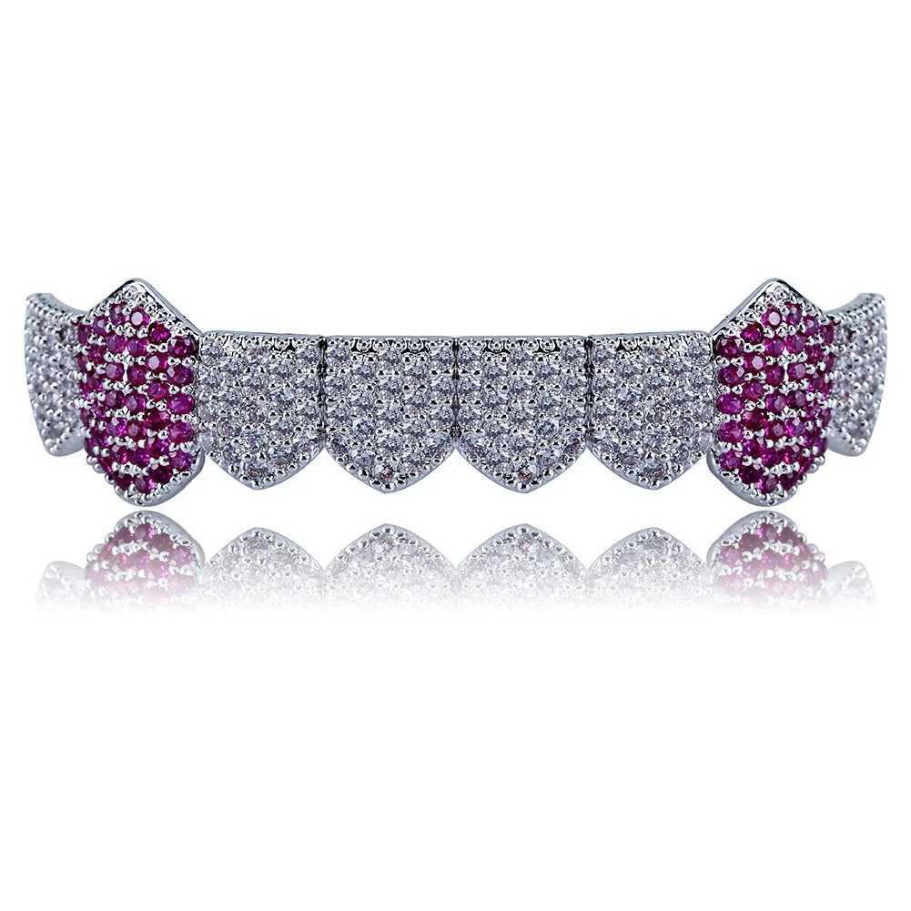 Bling Cubic Zircon Teeth Grillz Set For Unisex Bottom Mouth Gold Silver Color Removable Dental Fashion JewelryXJ250114