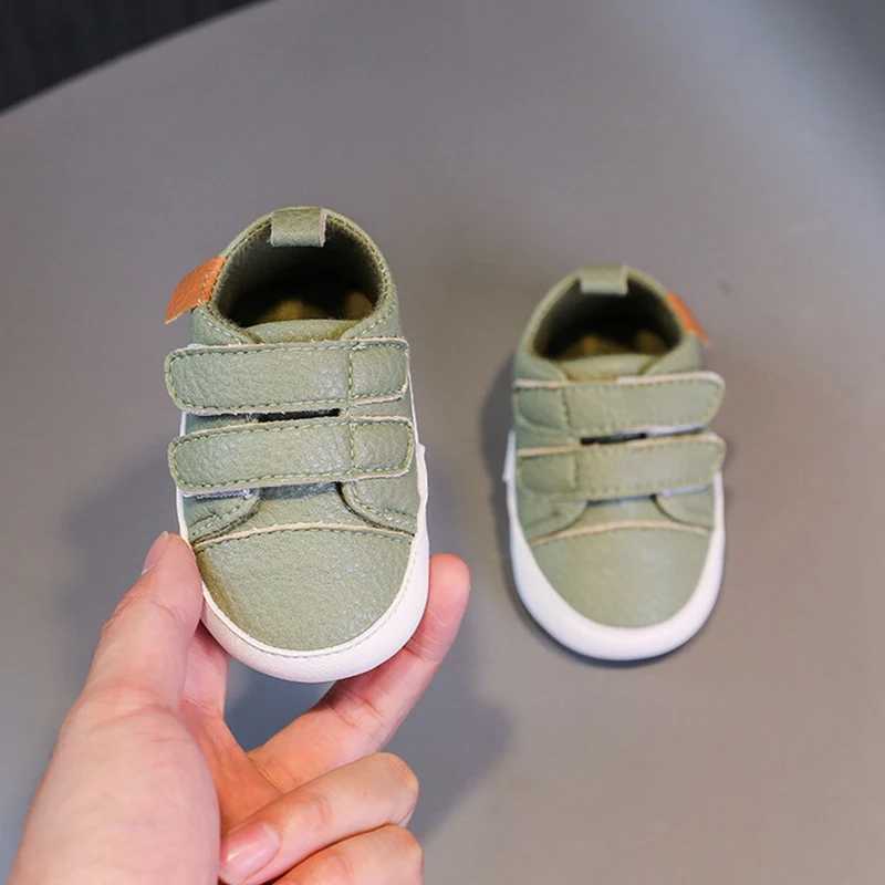 Baby shoes newborn boys sports shoes girls first walk childrens Pu leather simple leather soft soled sports shoes 0-18 months old X250129