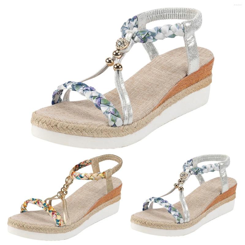 Hot Sandals 2025 Summer New Women Wedges Fashion Designer Shoes For Bohemian Platform Casual Outdoor