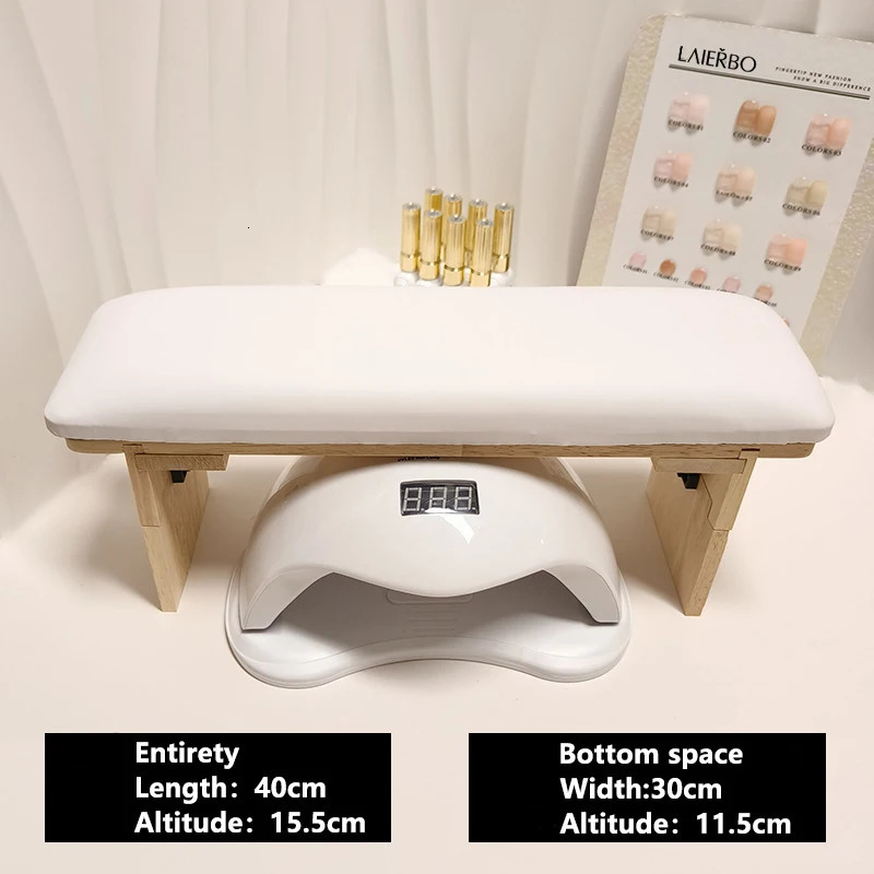 2in1 Beveled Manicure Table Hand Rest Cushion For Arm Rest Stand For Manicure Salon Wood Nail Art Tool Hand Rest Pillow Holder 250121