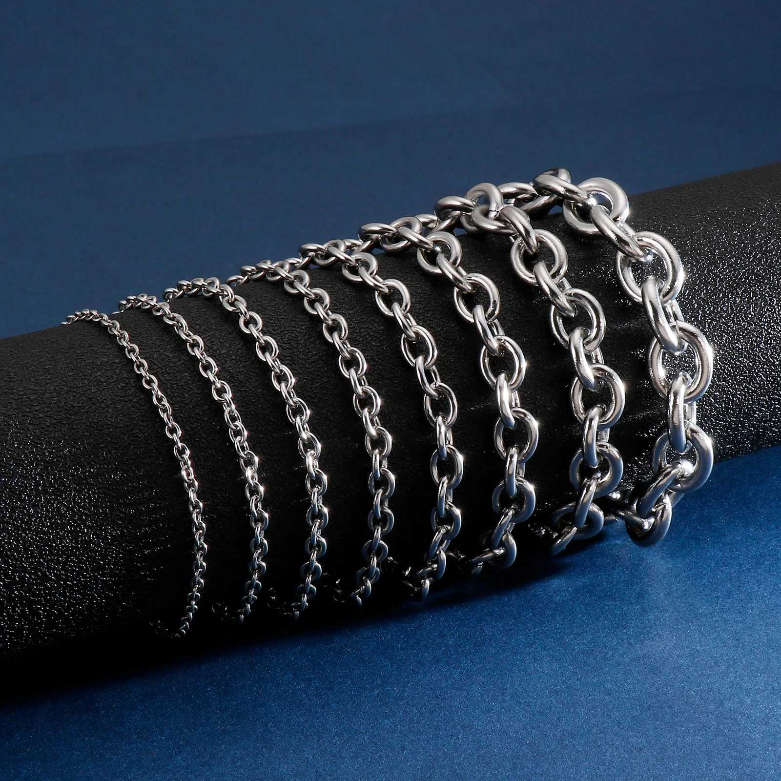 2/3/6/8/9/11mm Mti size gold stainless steel O-chain bracelet suitable for mens punk fashion jewelry X250129