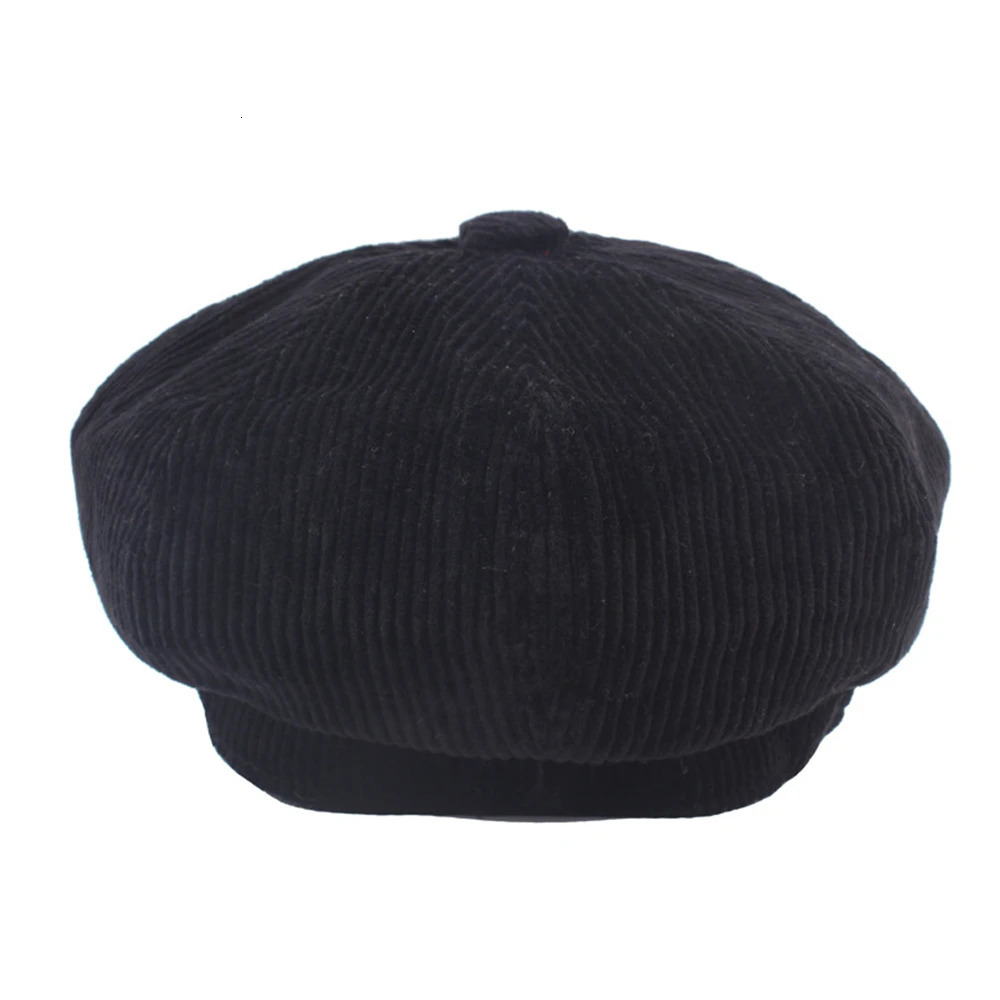 BUTTERMERE Corduroy sboy Cap for Female Coffee Vintage Hat Women Autumn Winter Ladies Painter Octagonal 250118