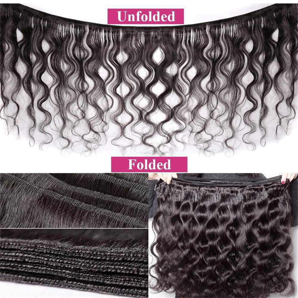 Body Wave Bundles With Clo 13x4 Brazilian Hair Weave 3 Bundles With 13x4 Lace Frontal 30 32 Inch Human Hair Bundle And FrontXJ250120