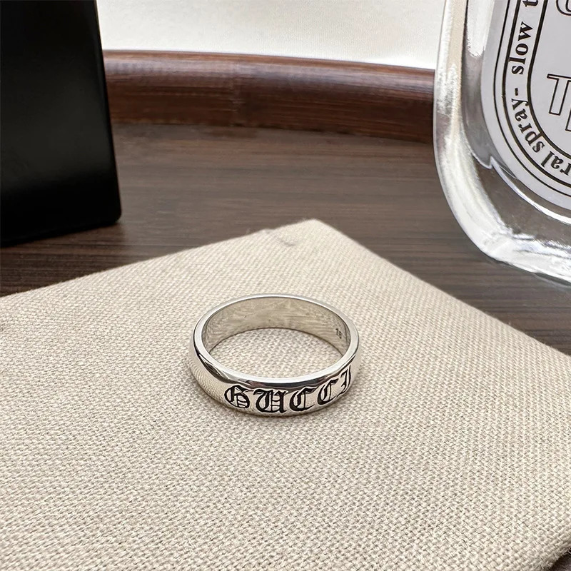 Classic retro trend 925 sterling silver couple ring for women fashion retro personality temperament atmospheric 250117