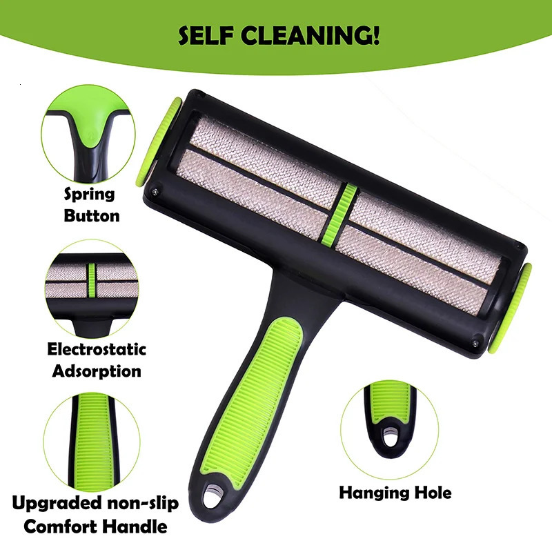 Pet Removes Hairs Cat and Dogs Green Cleaning Brush Fur Removing Animals Hair Brush Clothing Couch Sofa Carpets Combs 250113