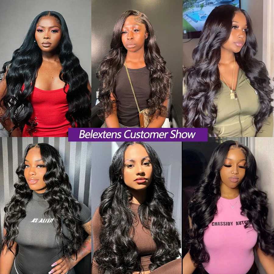 10-40 inch 5 x 5 Lace Clo Body Wave Frontal 3 Bundles With Closuse Only Brazilian Middle Part Human Hair 100% Remy HairXJ250120