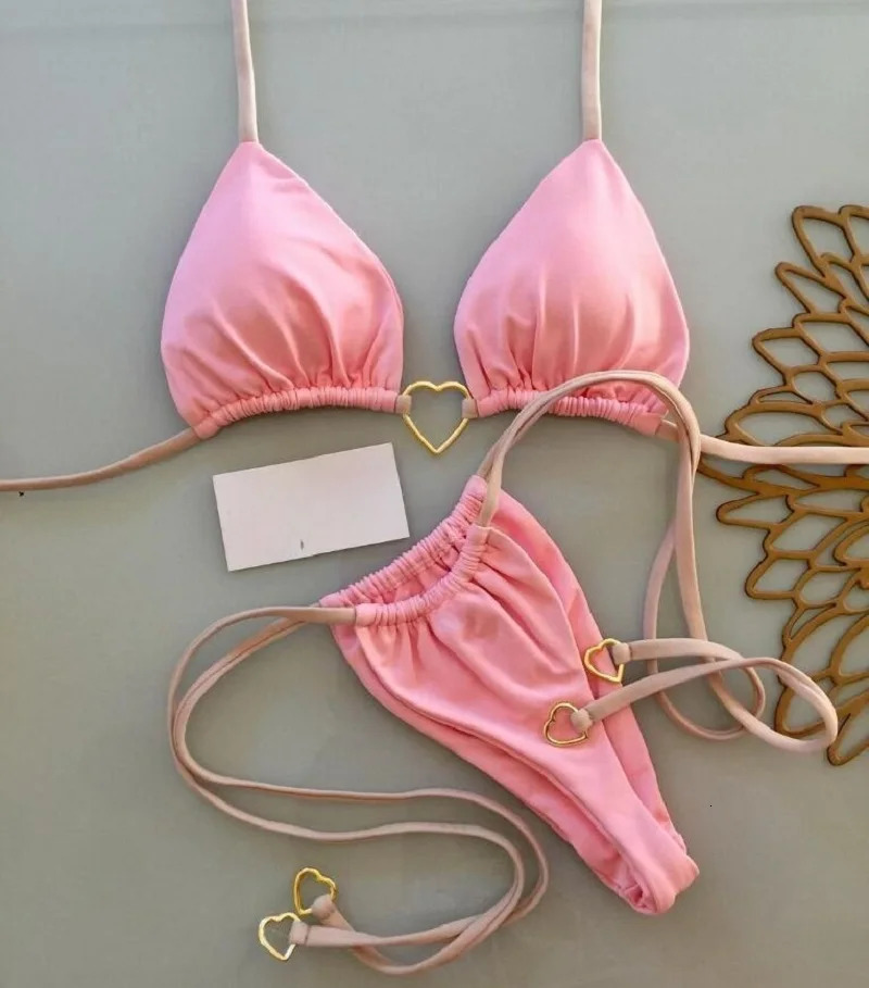 RUOTONSEPT Sexy Halter Solid color Bikini Set Womens Swimsuit Twopiece Triangle Thong Swimwear Bathing Suit Brazilian Biquinis 250120