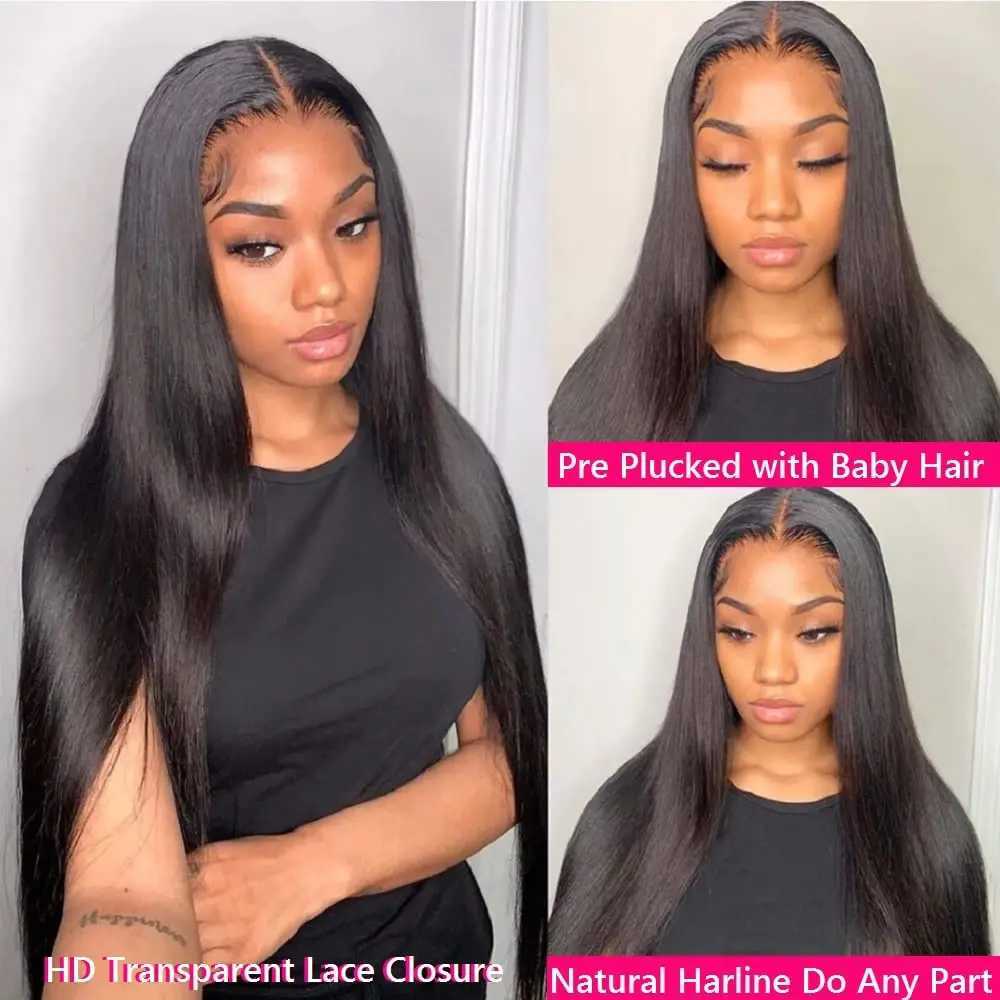 Brazilian Straight Bundles with Clo 100% Unprocessed Straight Virgin Hair Weave 3 Bundles with 4x4 HD Lace Clo StraightXJ250120