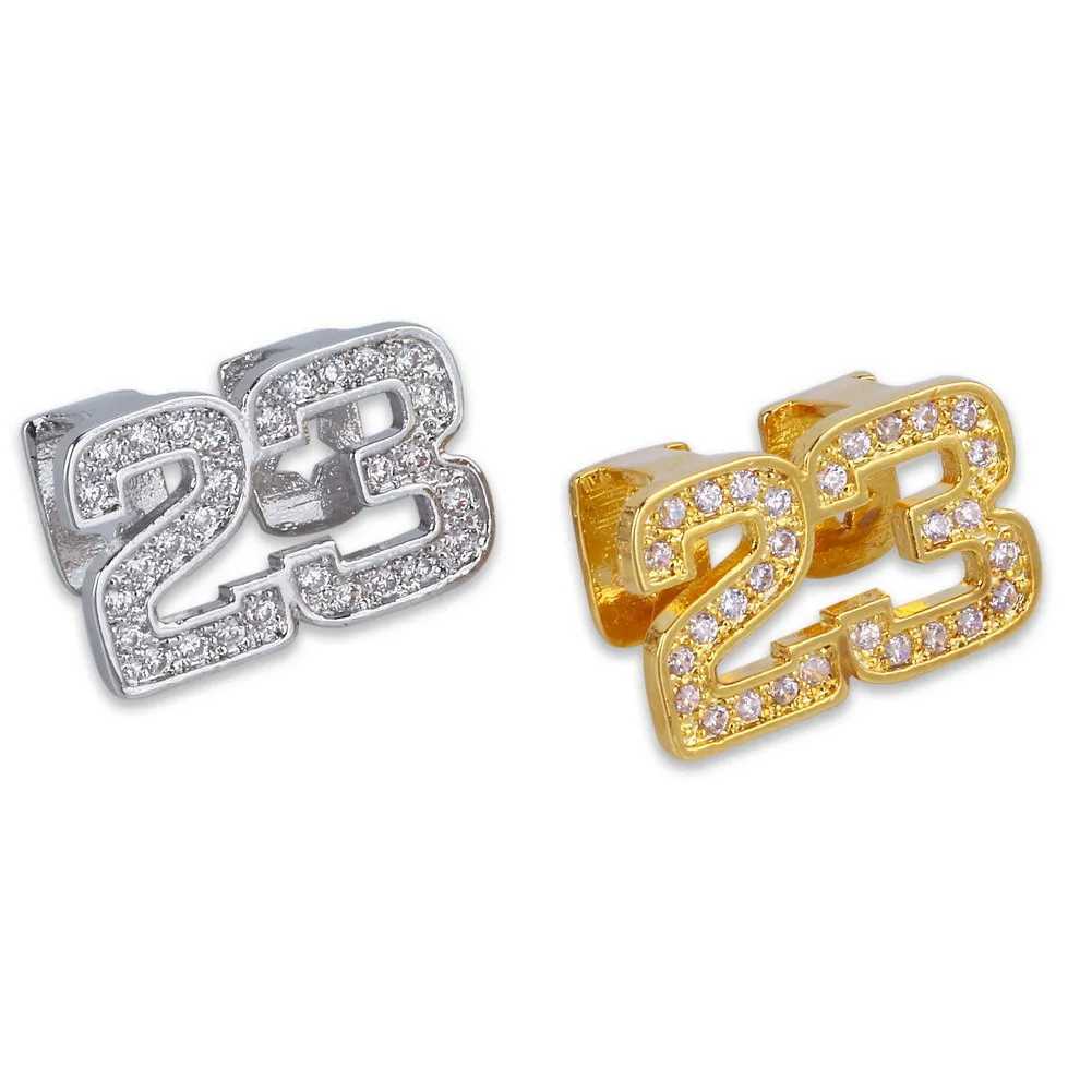 Single Hip Hop Number Teeth Grillz Fashion Rhinestones 14K Gold Silver Color Removable Grills Dental Mouth Punk Teeth CapsXJ250114