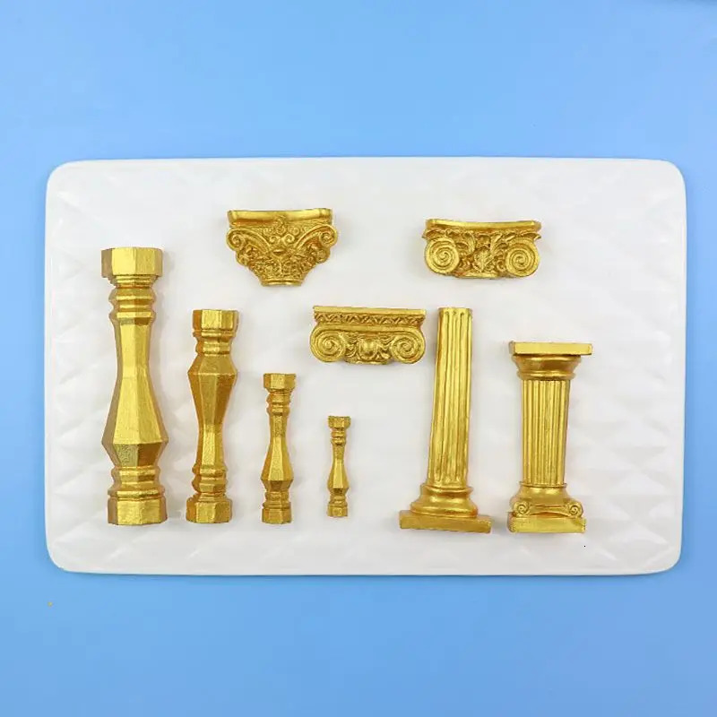 Ancient Greek Pillars Mold Roman Column Mold Sugarcraft Chocolate Pastry Polymer Clay Epoxy Resin Art Crafting Tools