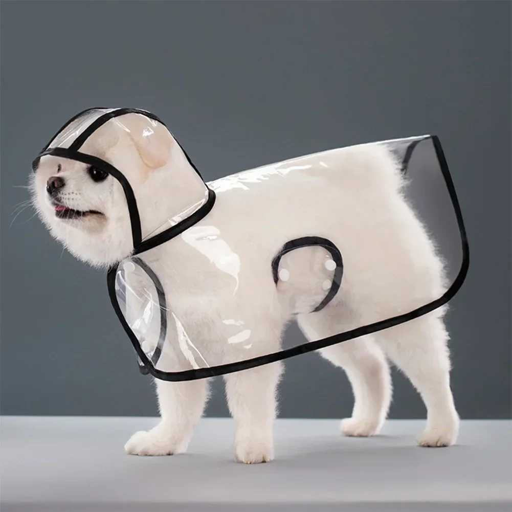 Pet Raincoat Waterproof Pet Clothes Hooded Rain Jacket for Small Medium Cat Dogs Transparent Plastic Puppy Rain Poncho RainwearXJ250121