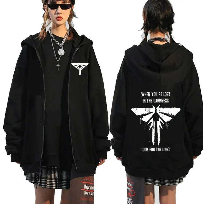 The Last of Us Look for The Light Firefly Mark Zipper Hoody Men Women Casual Fashion Pullover Oversized Coats Zip Up Sweatshirt X250129