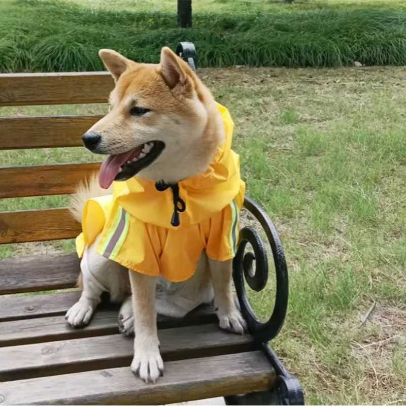 Small Medium Large Dog Raincoat Convenient Reflective Pet Rainy Dog Clothes Outdoor Waterproof Cape Pet RaincoatXJ250121