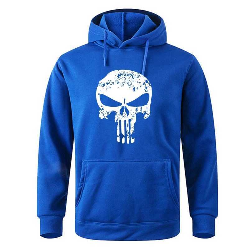 Punishers Printed Fleece Pullover Hoodies Men/Women Casual Hooded Streetwear Sweatshirts Male Skull Harajuku High quality topsXJ2500118