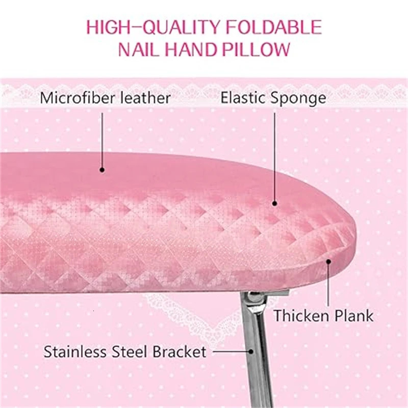 Nail Arm Rest Professional Microfiber Leather Manicure Hand Pillow Nail Hand Rest Cushion Holder Nail Salon Pad Iron Leather 250121
