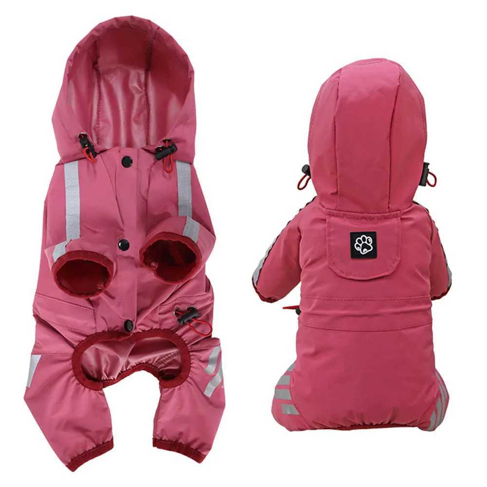 Puppy Raincoat Water-resistant Dog Overalls Raincoat Waterproof Dog Clothes Reflective Small Dogs Rain Jumpsuit Pet AccessoriesXJ250121