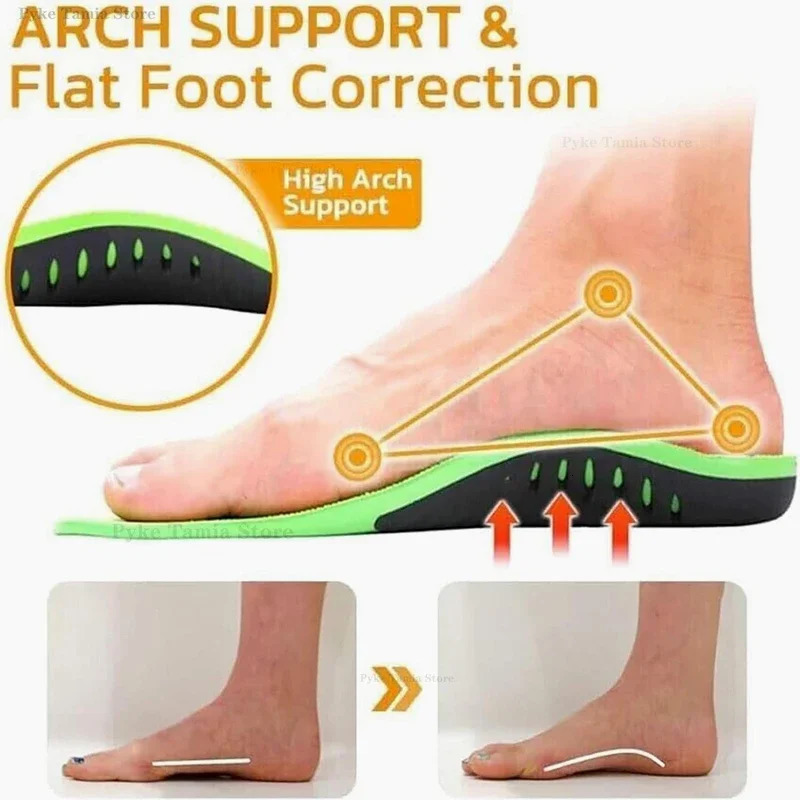Orthopedic Insole Thickened Arch Support Shoes Pad for Flat Feet Sport Shock Absorption High Elastic Wear Resistant Foot Cushion 250120