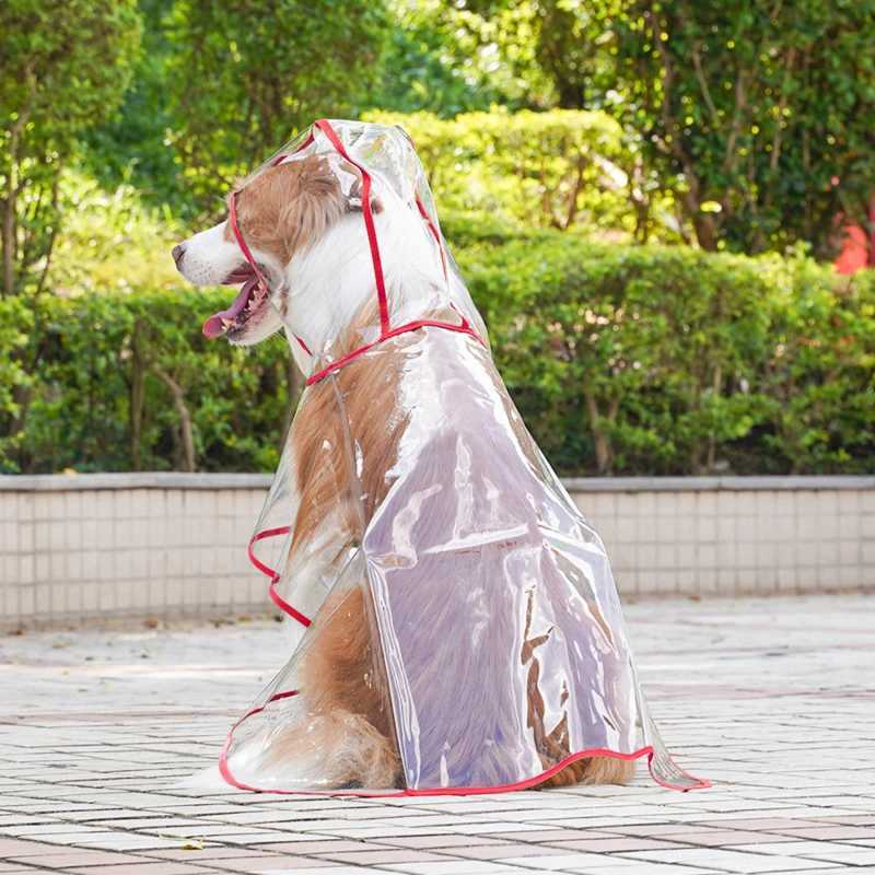 Pet Clothing Big Dog Transparent Outdoor Rain Coat Golden Hair Labrador Border Collie Large Dogs Dog Rain ClothesXJ250121
