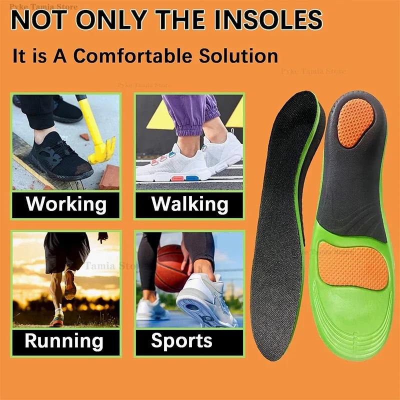 Orthopedic Insole Thickened Arch Support Shoes Pad for Flat Feet Sport Shock Absorption High Elastic Wear Resistant Foot Cushion 250120