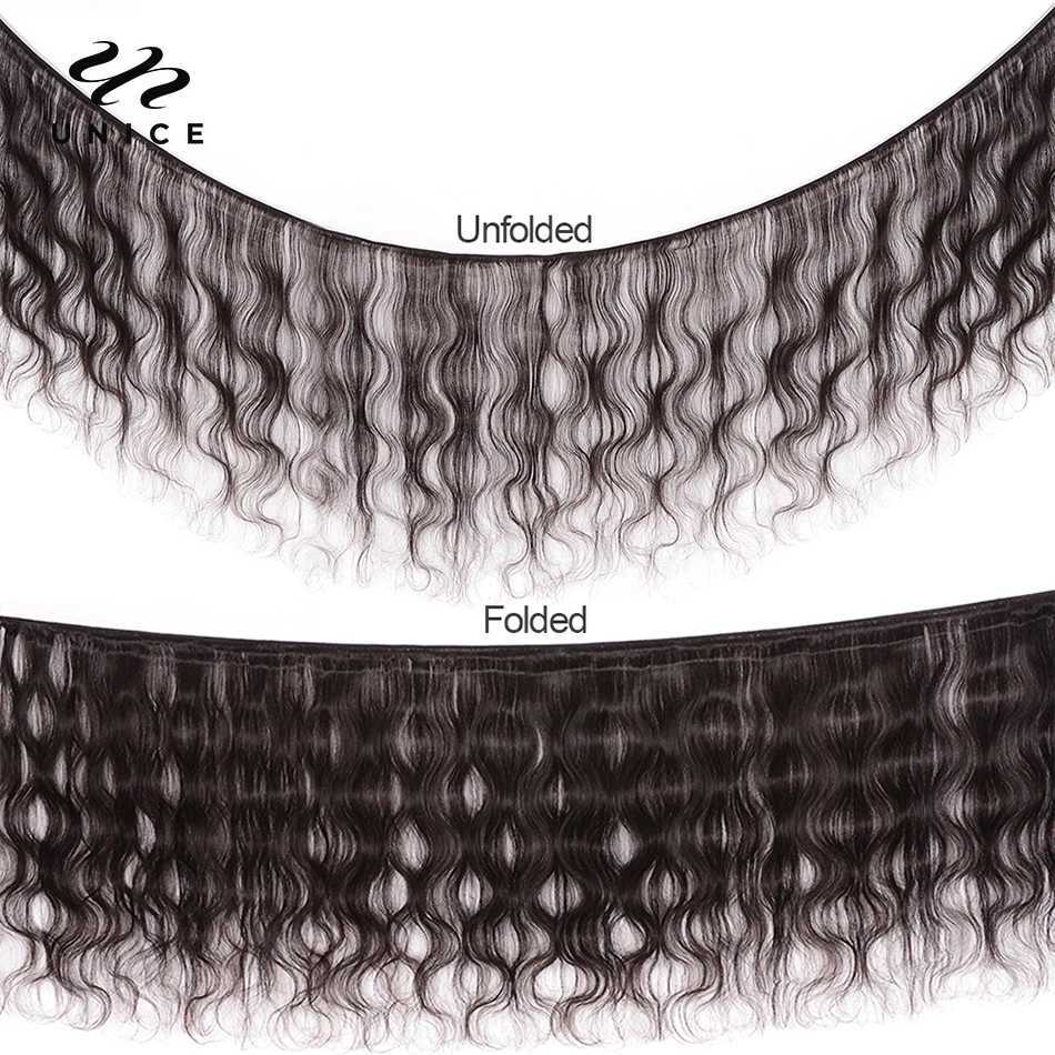 UNICE HAIR 4x4 Lace Clo With Malaysian Body Wave 3/4 Bundles with Lace Clos With Remy Hair Human Hair BundlesXJ250120