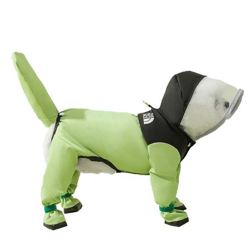 Dog Raincoat Cute Cat Windproof Water All-Inclusive Hooded Rain Poncho Outdoor Poncho Small And Medium Dogs Pet SuppliesXJ250121