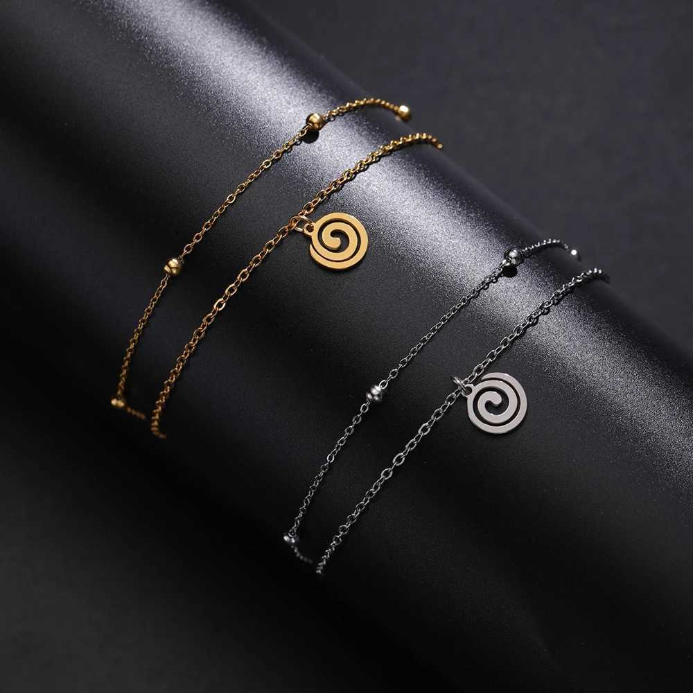 Dawapara Triskele Triple Spiral Charm Bracelet Triskelion Symbol Celtic Amet Stainless Steel Ornament X250129