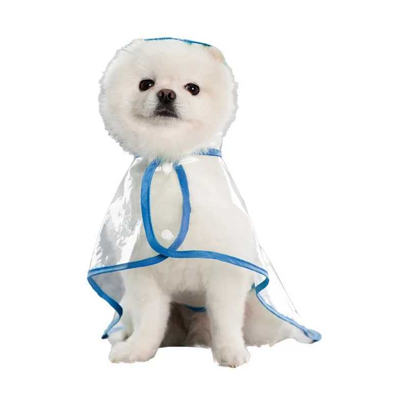 Pet Dog Raincoat Waterproof Pet Clothes Hooded Rain Jacket for Small Medium Dogs Transparent Plastic Puppy Rain Poncho RainwearXJ250121