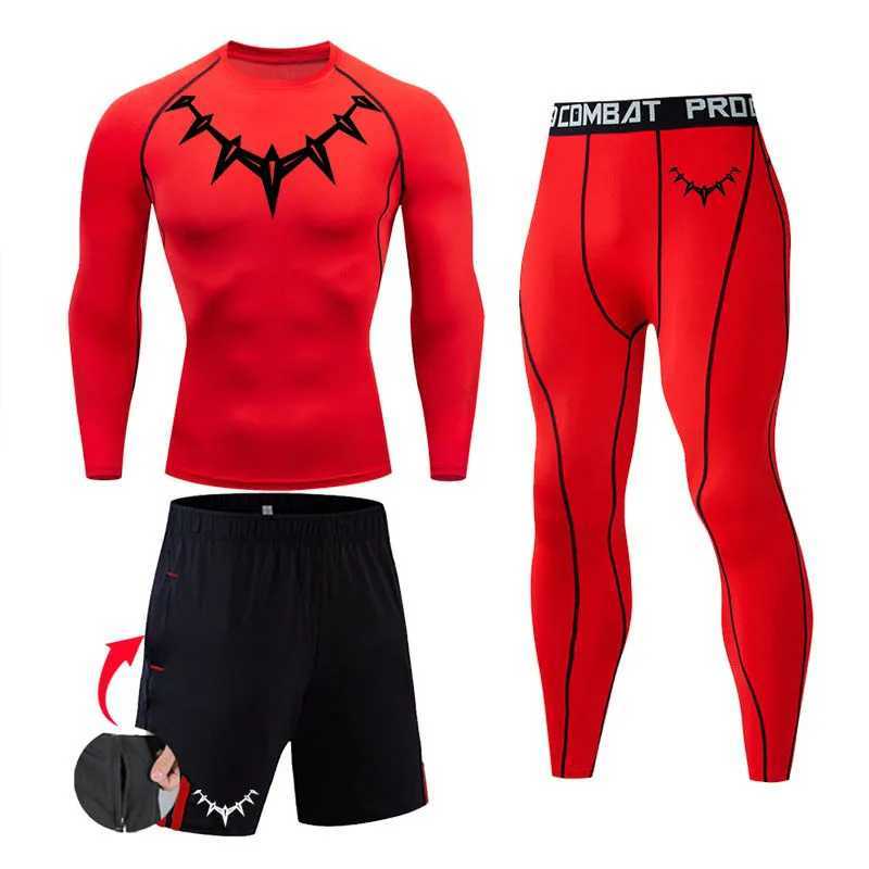 Compression Sportswear Mens Long Sleeve Shirt Fitness Leggings Sports Sun Protection Base Layer Quick Drying Gym Running Suit X250129
