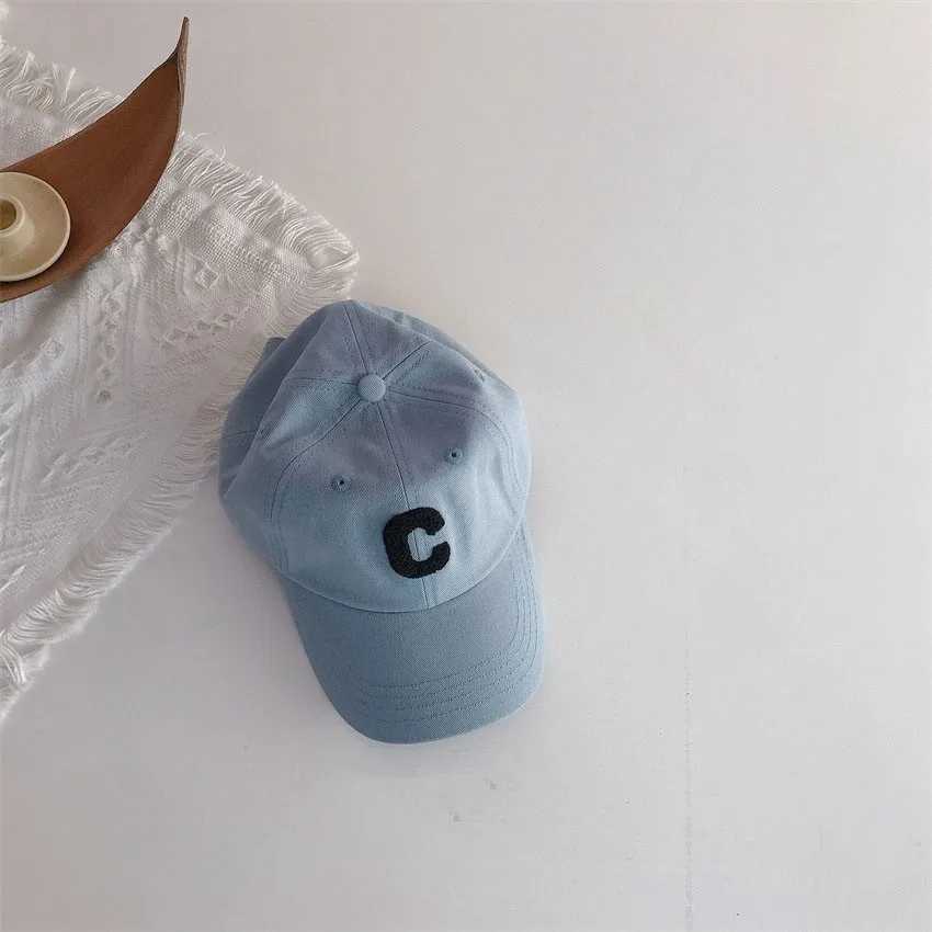 Boy Girl Baby Embroidery Letter Baseball Cap Children Outdoor Sunscreen Sun Hat Kid Cotton Simple Peaked Caps Kid Casual Hats M250121