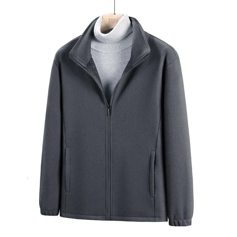 Mens Sweatshirts M-9XL Plus Size Autumn Winter Plus Velvet Thick Casual Warm Coat Large Size Lapel Solid Color Cardigan Jackets 250117