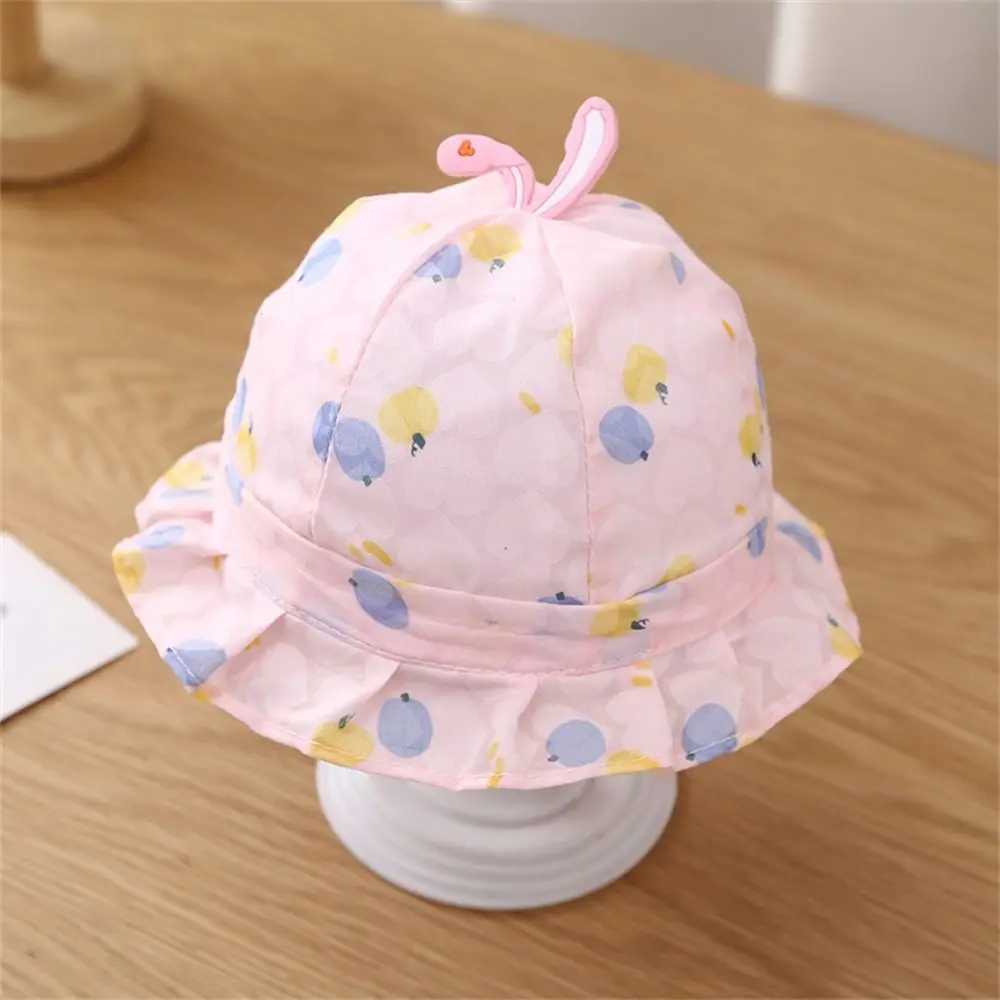 Leisure UV protection baby bucket hat soft cotton thin breathable baby fisherman hat outdoor sun protection hat M250121
