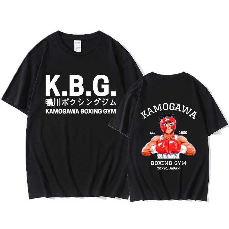New Hajime No Ippo Kamogawa Boxing Gym T Shirt Mens Fashion Anime Printed Ts Casual Outdoor Personty Loose Short Slve X250129
