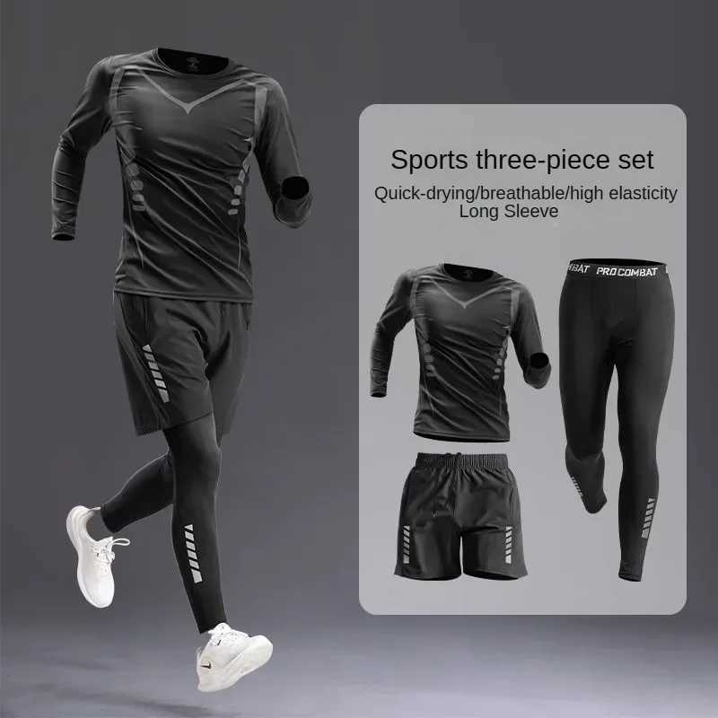 All season mens sportswear set/set - track and field clothing for running cycling fitness and hiking gym mens clothing jogging boxing 5 pieces X250129